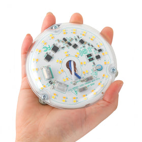 HAOLEDI LED ceiling light displaying three color temperatures for versatility.