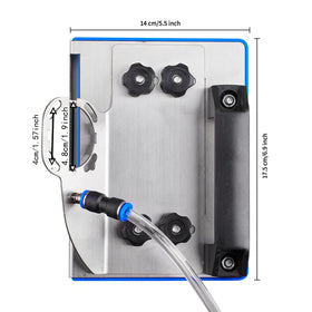 HAORESULT angle grinder stand stabilizing bevel cuts on tiles.