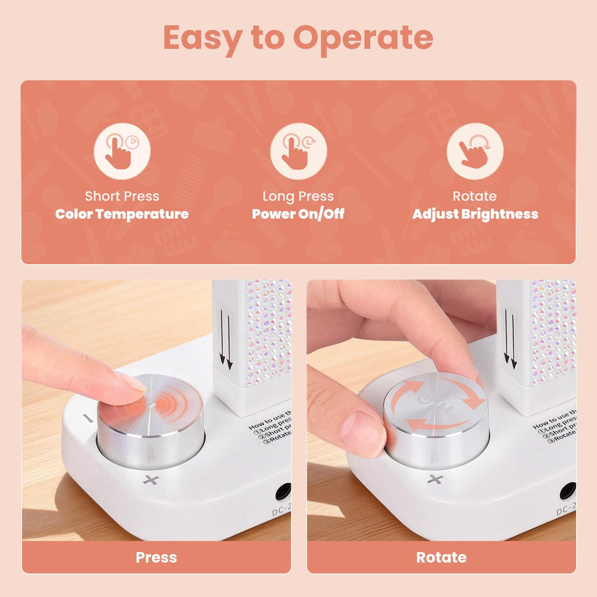 Haosegd Nail lamp color temperature 3000K to 6000K for versatile scenes