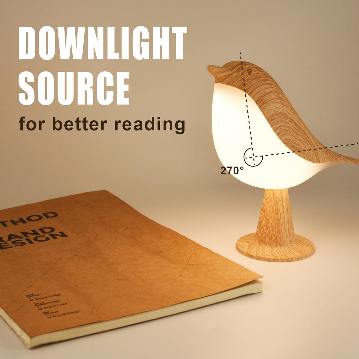 Haotao Bird Table Lamp removable bird design for portability