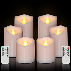 Haown Pure White dual-beam 3D LED candle creates lifelike dancing glow for indoor and outdoor ambiance.