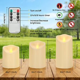 Weatherproof Haown candles resist sun and rain for durable backyard décor.