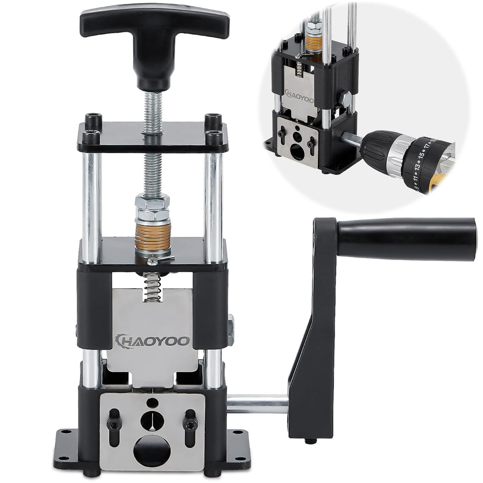 HAOYOO wire stripper machine in drill-powered mode for fast copper stripping