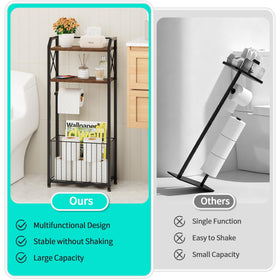 HapiRm space-saving corner-friendly unit fits beside toilets in tight rooms.