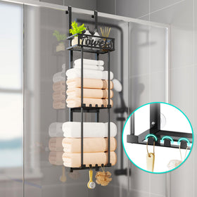 HapiRm Towel Rack anti-swing design keeps towels steady on busy doors