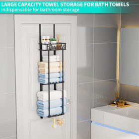 HapiRm Towel Rack large-capacity rails fits bath and beach towels