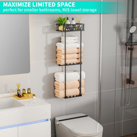 HapiRm Towel Rack rust-resistant finish withstands humid bathrooms