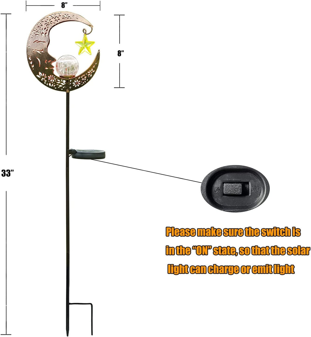 Hapjoy 600mAh AAA battery moon lantern ensures longer nights.