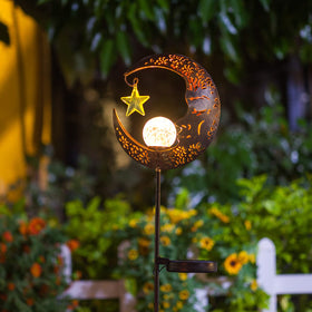 Hapjoy IP65 waterproof moon lantern keeps glow through rain.