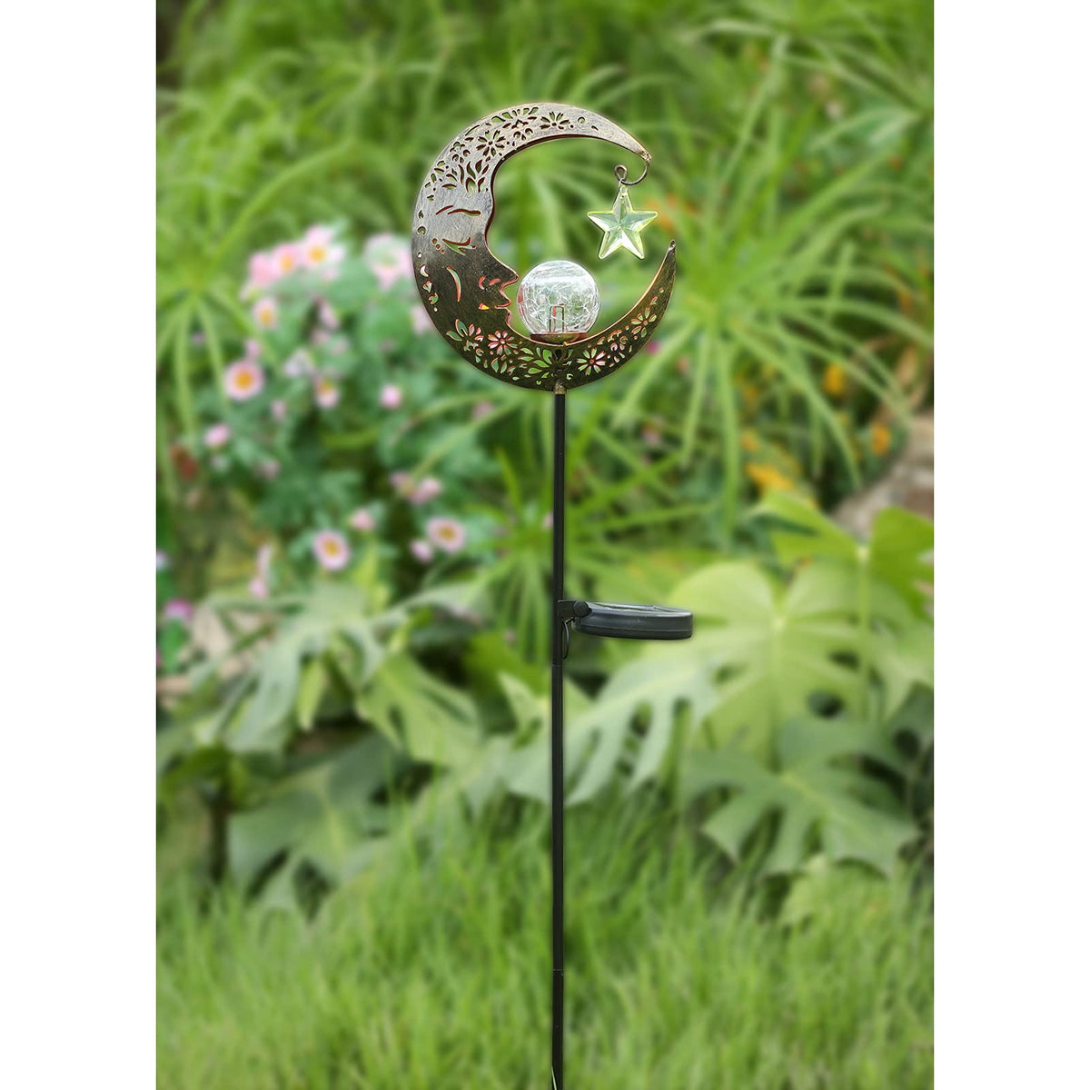 Hapjoy outdoor decor moon lantern for garden parties and strolls.