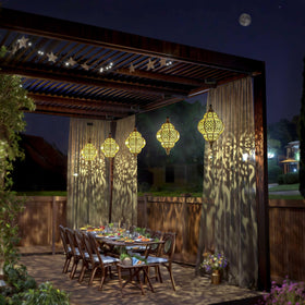 Hapjoy patio walkway decor lanterns for evening gatherings