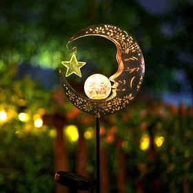 Hapjoy warm LED moon lantern for inviting evening scenes.
