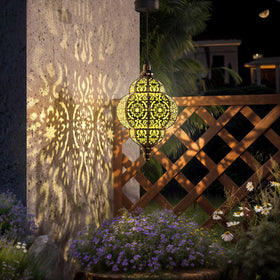 Hapjoy yard décor lantern with bronze finish for outdoor use