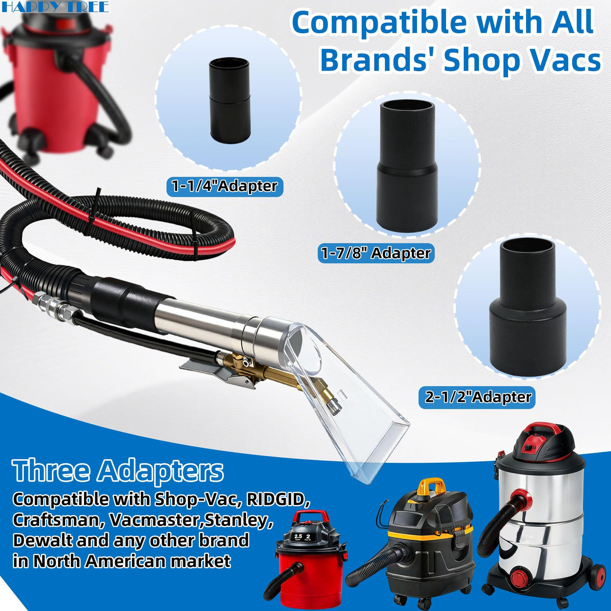 Happy Tree water hose supports continuous flow for large cleaning jobs.