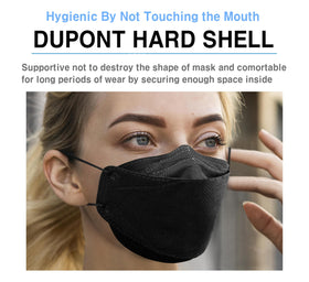 HAPPYDAY KF94 mask large black 4-layer filter demonstration for filtration