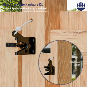 HAPPYGATE vintage gate handle set for classic aesthetics and smooth grip