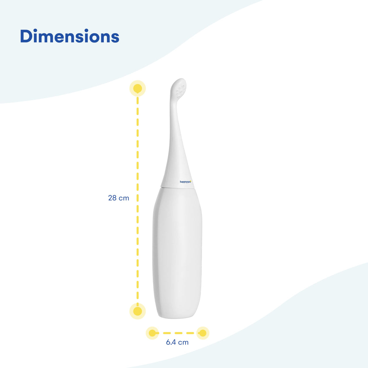 HappyPo bidet flow with steady stream ideal for quick, mess-free cleansing.