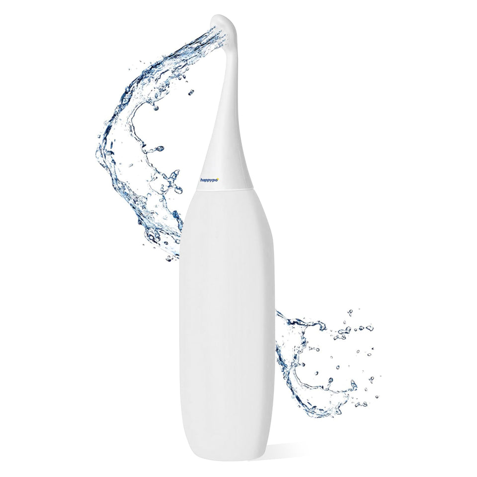 HappyPo Travel Bidet handheld cleanse for on-the-go freshness and gentle care.