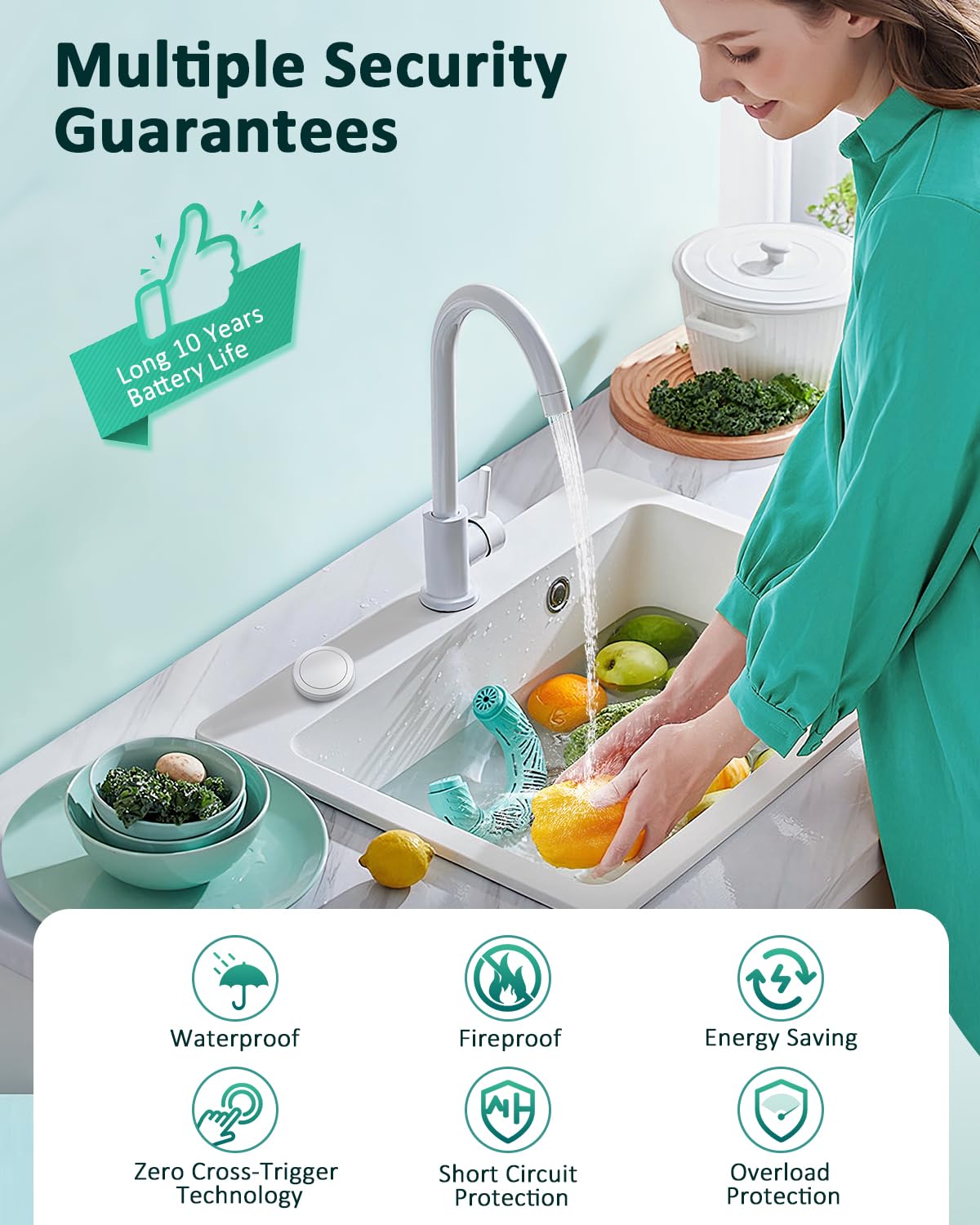 HAPYTHDA 500 ft RF range provides reliable control through cabinets.