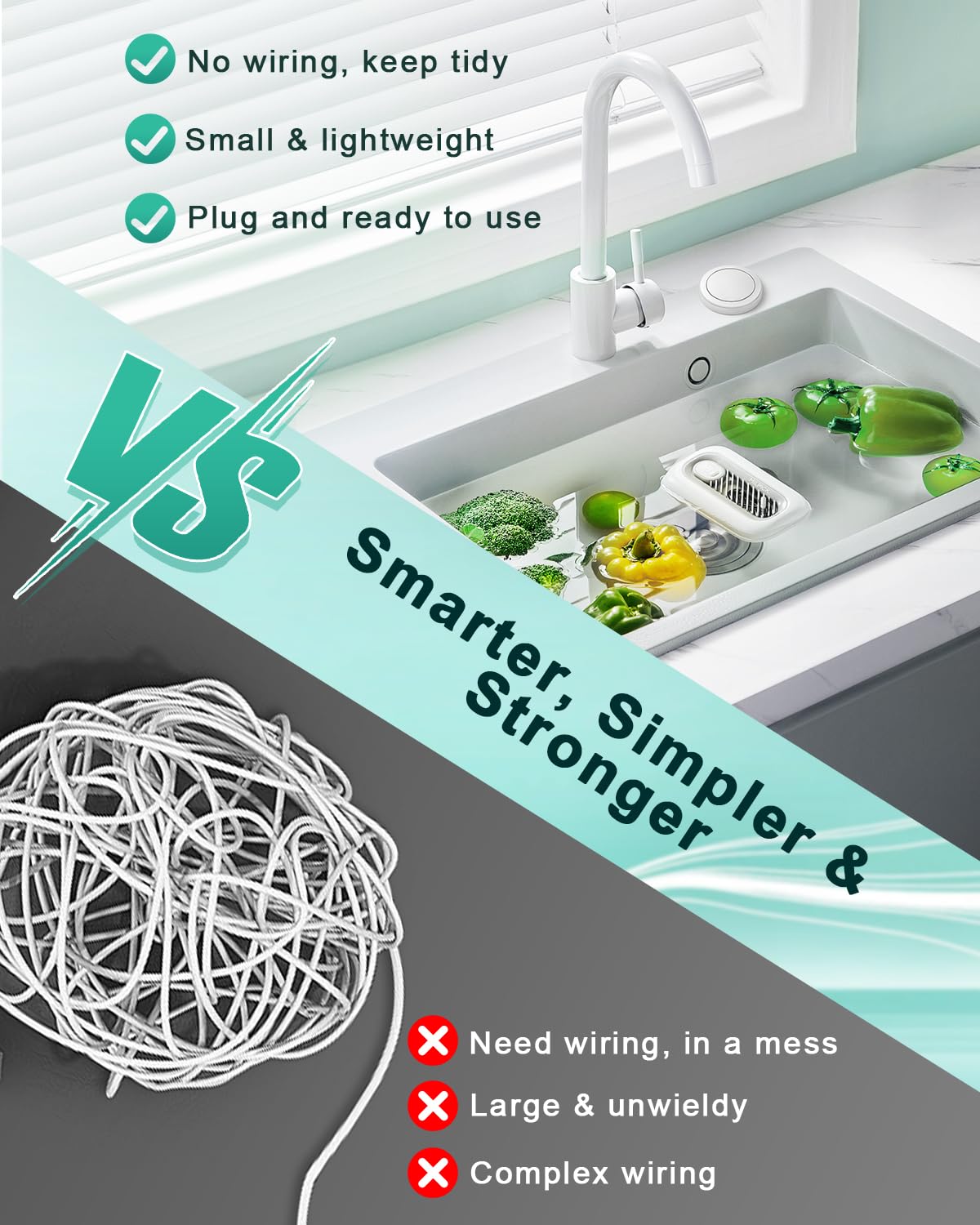 HAPYTHDA air switch remote control mounted near sink, enabling hands-free operation.