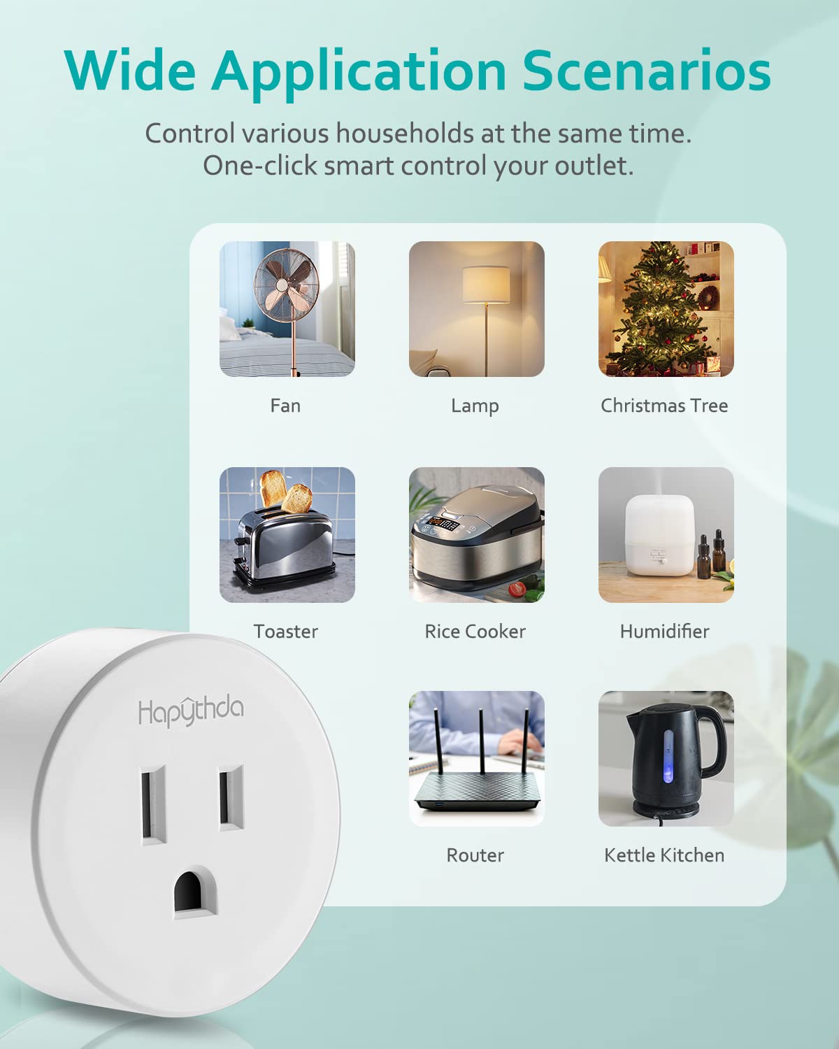 HAPYTHDA remote outlet with surge protection for safer appliance operation.