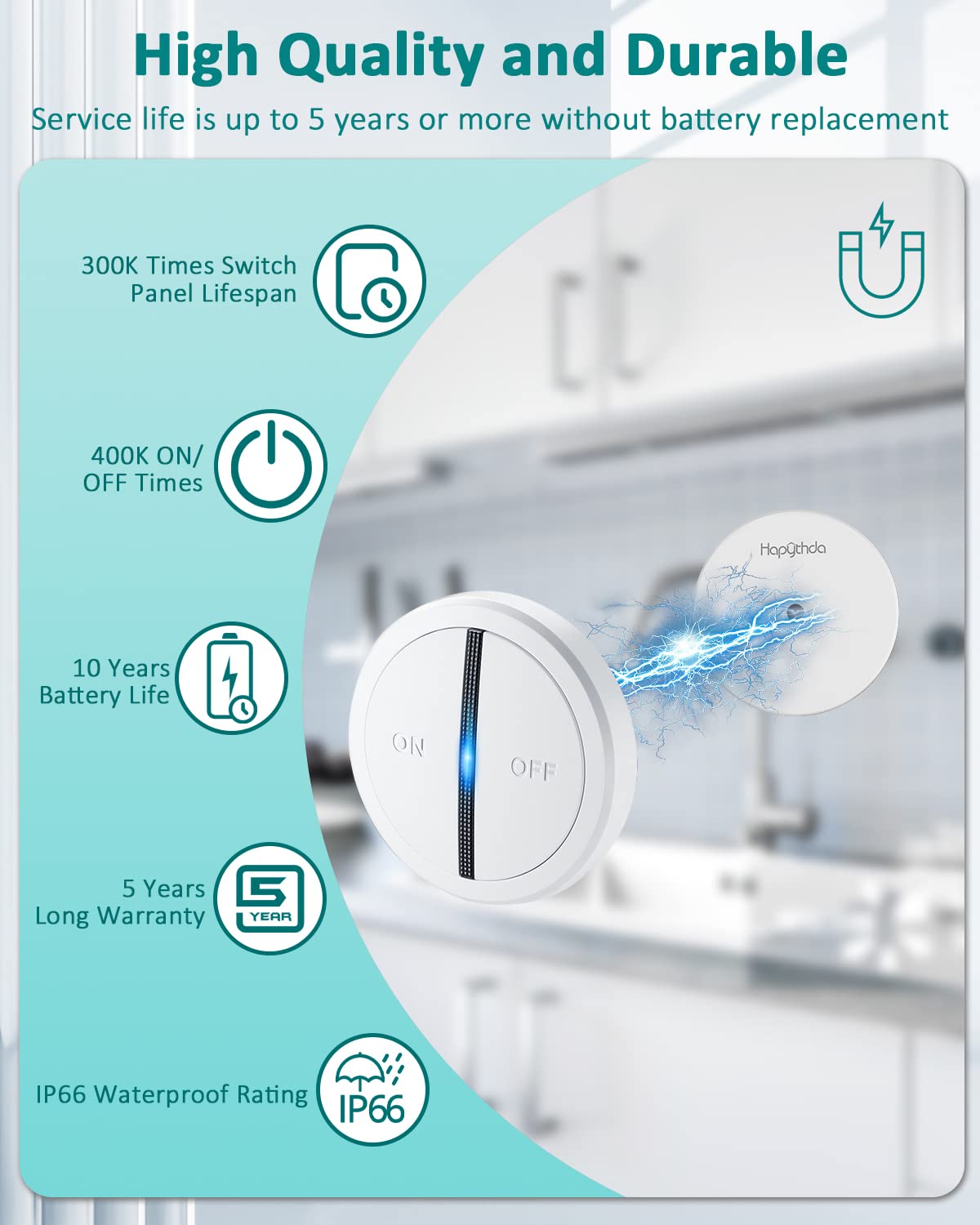 HAPYTHDA built-in safety features protect against surges and overload.