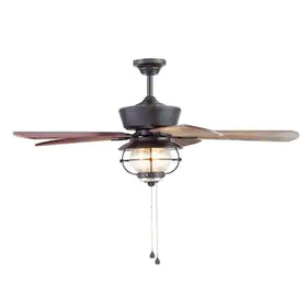 Reversible blades on Harbor Breeze Merrimack II switch between brown and bronze finishes.