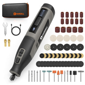 HARDELL 4V cordless rotary tool for portable precision cutting.