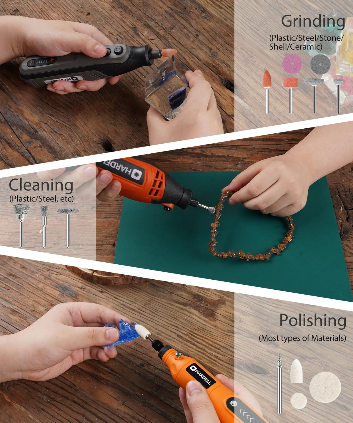 HARDELL compact, drop-proof case keeps tools organized