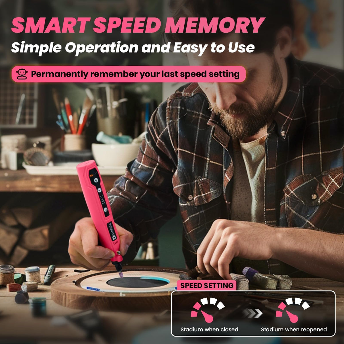HARDELL compact and lightweight design held in hand for precise work