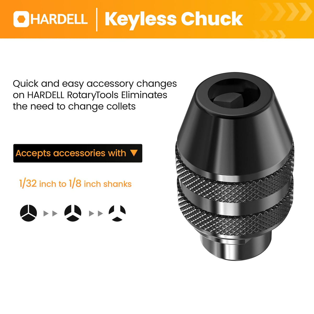 HARDELL compact lightweight rotary tool fits naturally in the hand
