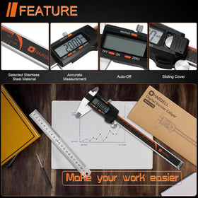 HARDELL stainless steel caliper with unit conversion in one click.