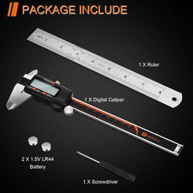 HARDELL caliper features knurled thumb rollers for smooth sliding.