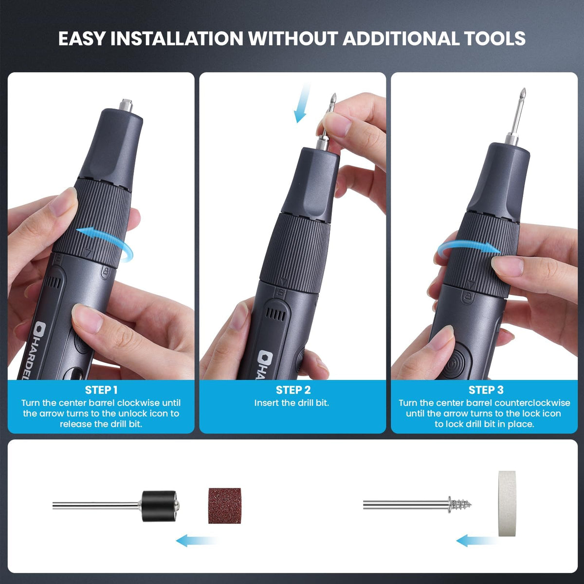 HARDELL engraving and carving tasks with ergonomic grip