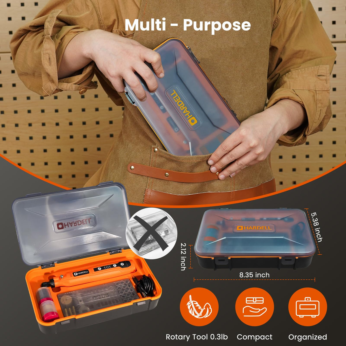 HARDELL compact body enables comfortable, pen-like handling