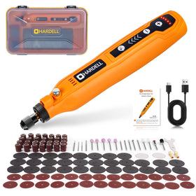 HARDELL Mini cordless rotary tool storage case keeps accessories organized for easy setup