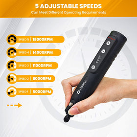 HARDELL Mini Rotary Tool Type-C charging for quick, convenient power