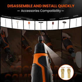 HARDELL 6-speed dial demonstrates adjustable RPM for various materials