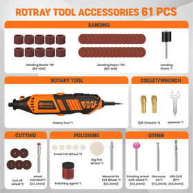 HARDELL safety note image reminds users to match accessory size and tighten securely