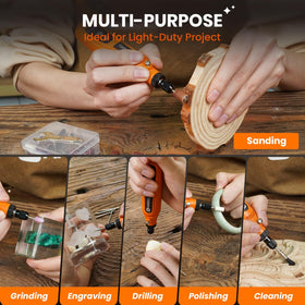 HARDELL cordless design supports smooth polishing on small surfaces.