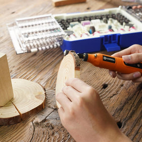 Sanding, grinding, cutting and carving bits for precise refinements