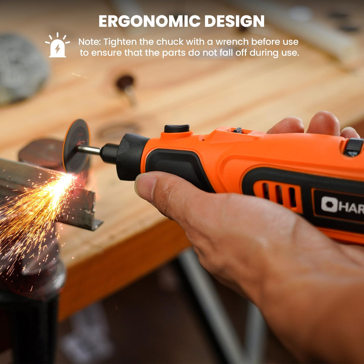 HARDELL Upgrade 12V kit includes sanding, grinding, cutting, polishing attachments.