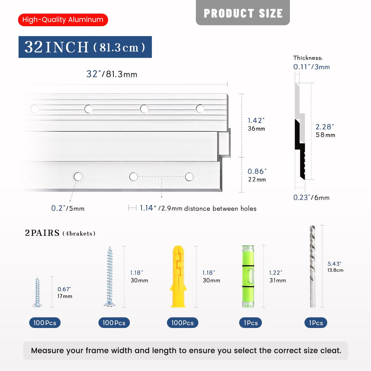 Hardow aluminum alloy mirror brackets resist rust for long-lasting displays