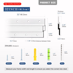Hardow aluminum alloy mirror brackets resist rust for long-lasting displays