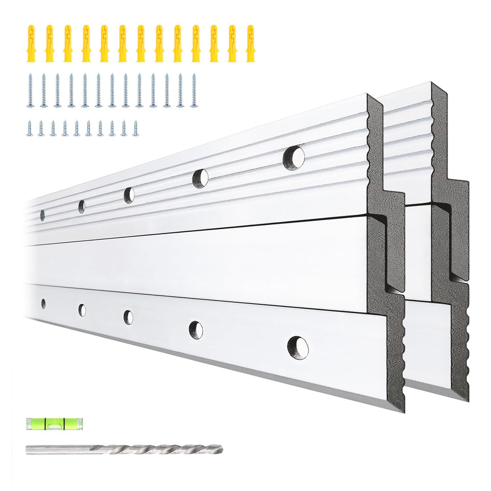 Hardow heavy-mirror-mounting hardware with Z-clips securing a 32-inch mirror for a flush appearance