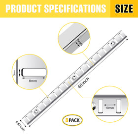 Hardow pilaster strip 40inch silver for sturdy, customizable wall shelves.