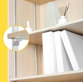 Hardow shelf track system compatibility supports flexible height adjustments.