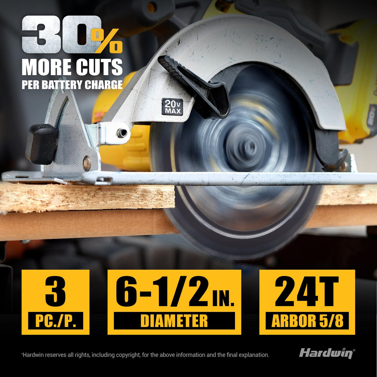 Hardwin ATB carbide teeth for ultra-smooth wood cuts