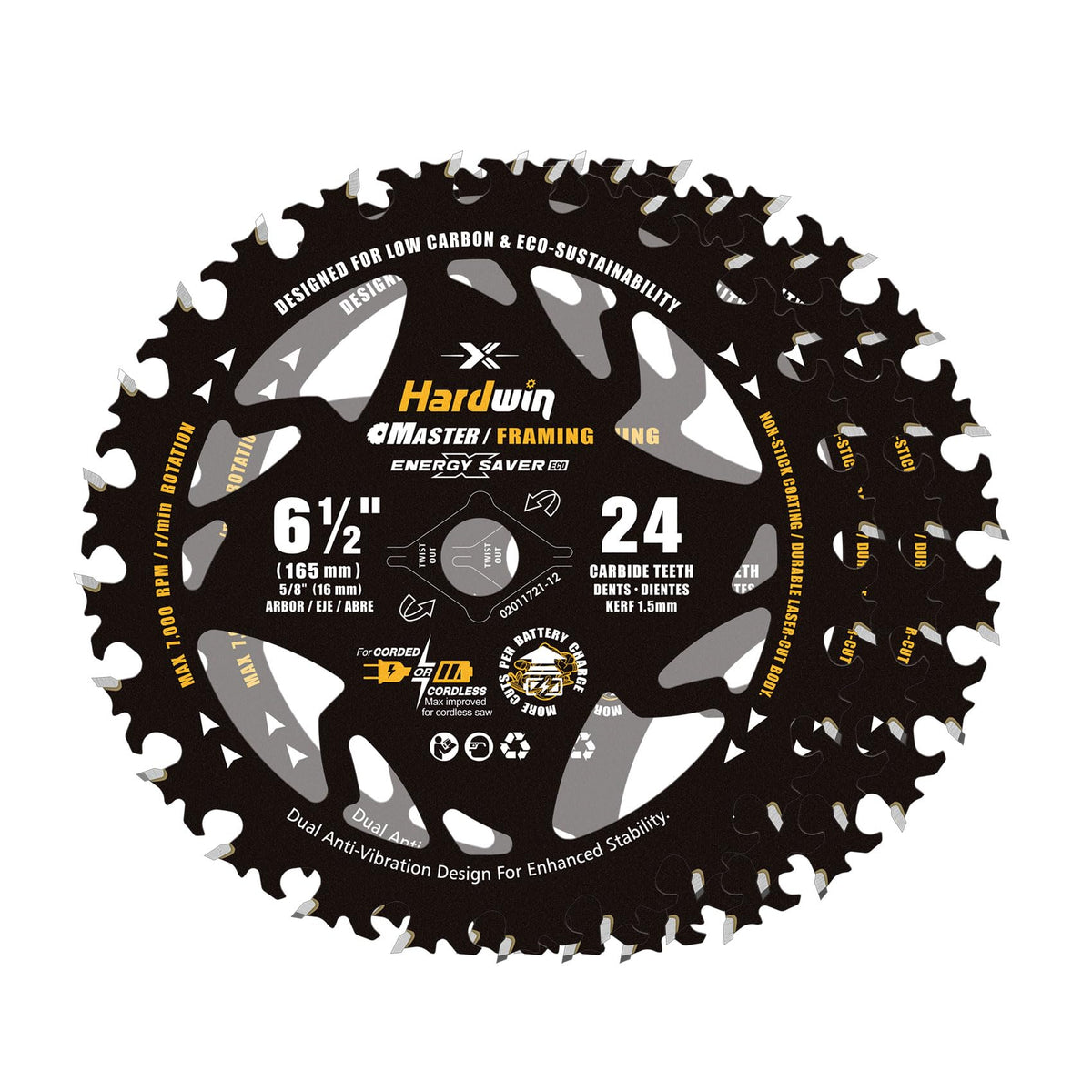 Hardwin blade core shows hollow design for lighter handling during framing tasks