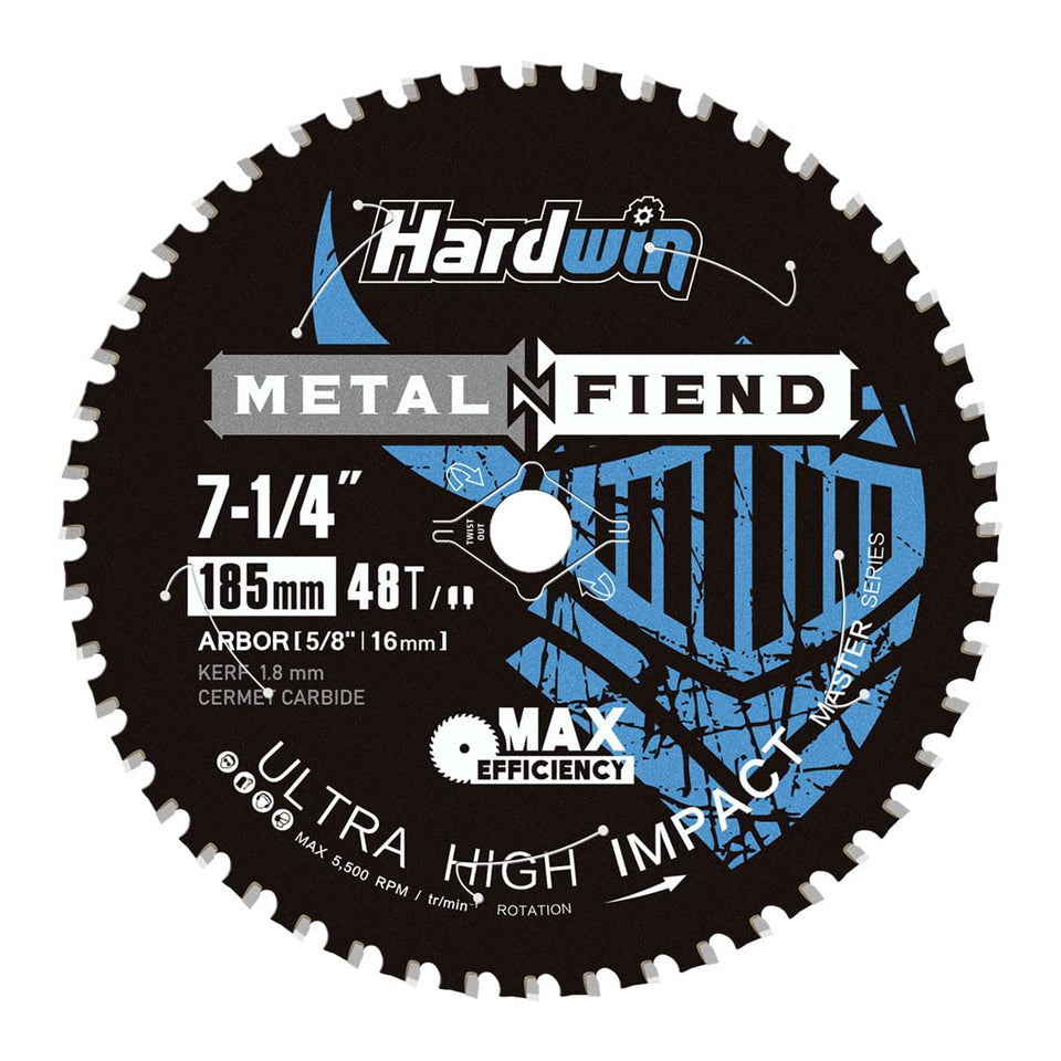 Hardwin 7-1-4 inch blade for universal 5/8 inch arbor compatibility.